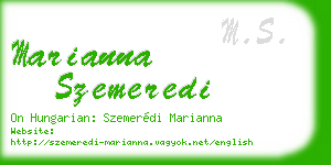 marianna szemeredi business card