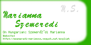 marianna szemeredi business card